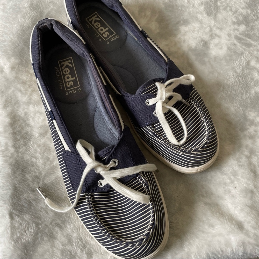 Keds Striped Boat Shoes Size 7.5 M